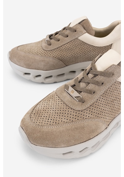 Valmenti Kadın Hakiki Deri Bej Sneakers & Spor Ayakkabı 1182 1705 Bn Ayk Y26 A.bej Suet/dr