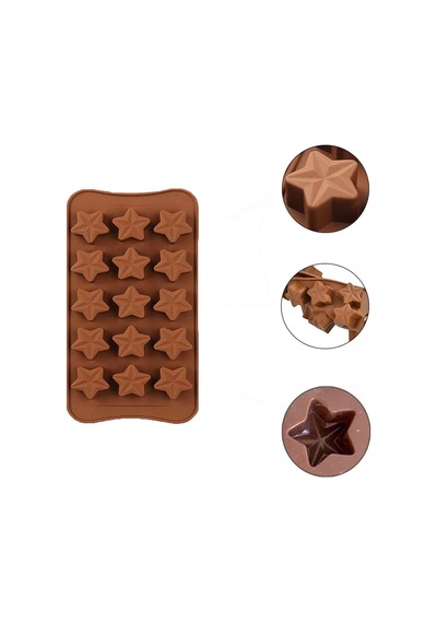 Silikon Yıldız Desen Dondurma,kek,mum,çikolata Kalıbı Goldcakes