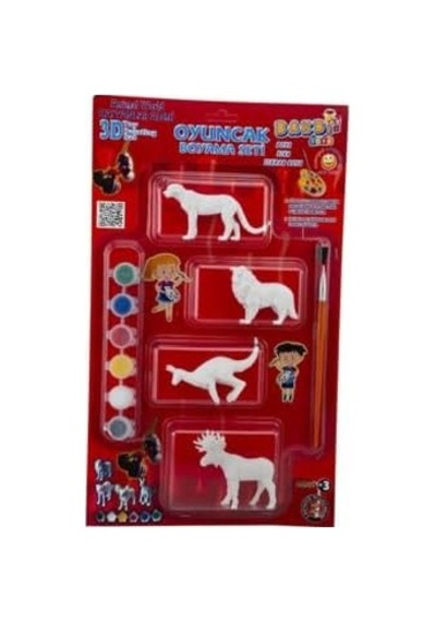 Aslan Kaplan 3d Oyuncak Boyama Seti Eğitici Boya Seti Oyuncak Yıkanabilir Set-2