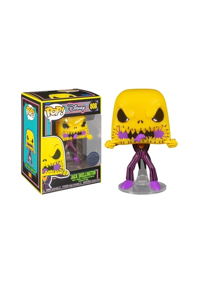 Funko Pop Nightmare Before Christmas Jack Skellington Scary Face Black Light