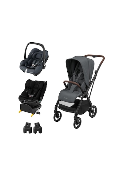 Maxi-Cosi Leona2 Seyahat Sistem Bebek Arabası ve Emerald 360 Pro Oto Koltuğu Graphite
