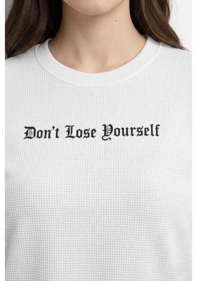 Wear Vexel Kadın Wafıl Kumaş Tişört Regular Kalıp Bisiklet Yaka Baskılı T-shirt - Beyaz Beyaz Wear Vexel Kadın Wafıl Kumaş Tişört Regular Kalıp Bisiklet Yaka Baskılı T-shirt - Beyaz Beyaz