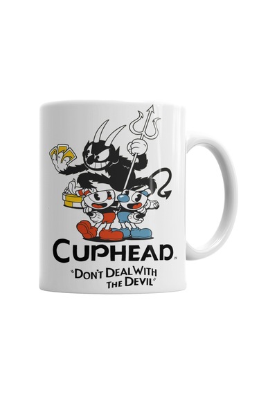Cuphead Don't Dealwith The Devil Kupa Bardak Porselen Karışık