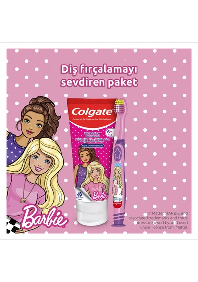 Colgate Barbie Meyve Aromalı Çocuk Diş Macunu 75 ML + Diş Fırçası