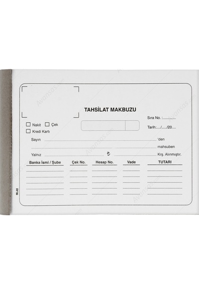 Tahsilat Makbuzu 2-50 2 Nüsha Otocopy