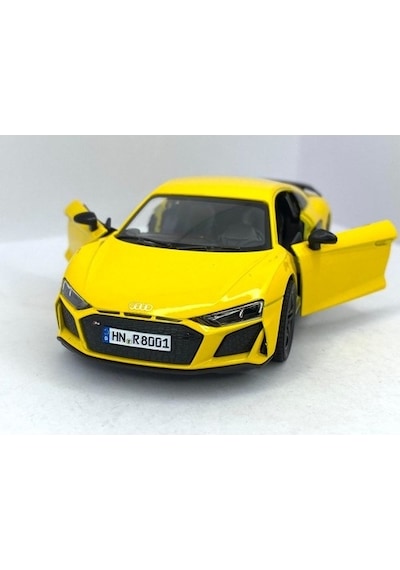 Kinsmart 2020 Audi R8 Coupe 1:36 Sarı Çek Bırak Model Araba