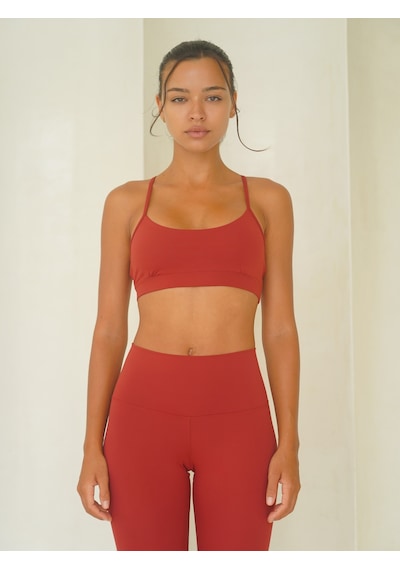 Mai Studios Co. Fold Kaplı Spor Bordo Crop Bordo