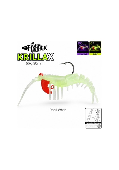 Silikon Karides Yem Fishack Krillax - Uv Boyalı - 5,9g 50mm - Renk Pink Crystal