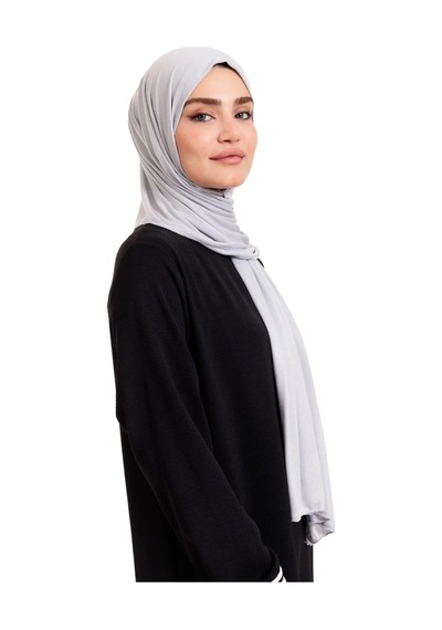 Likralı Penye Şal Açık Gri