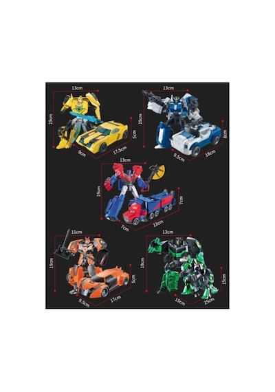 Transformers Tarzında Optimus Prime Bumblebee Grimlock Dönüşen Robot Araba Transformers Robot