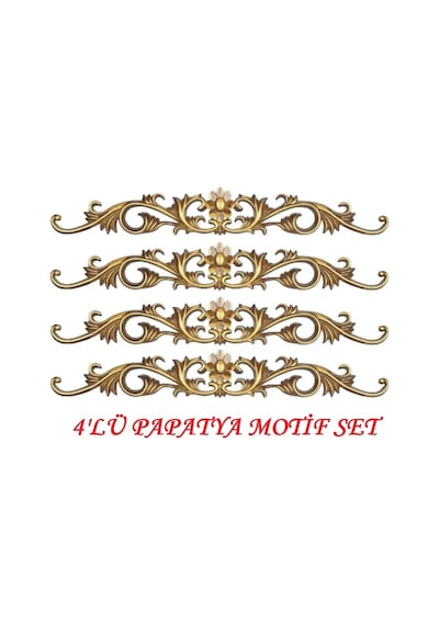 Süper Set 4'lü Motif 10 65 Cm Kahve Eskitme Rengi Dgm-34