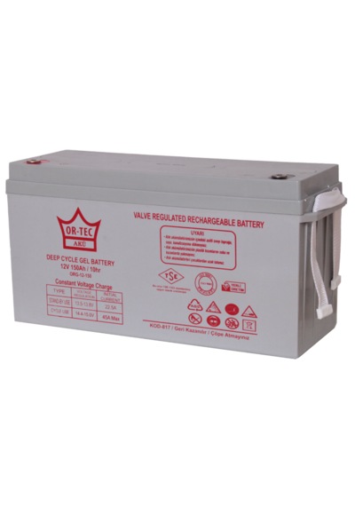 Ortec 12v 150ah Solar Sistem Jel Akü