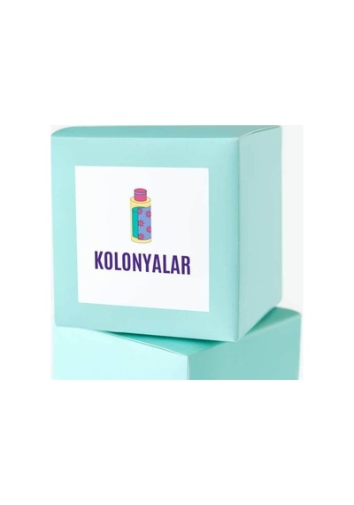 Kolonya Temalı Etiket Kare Mat Sticker Thank You Serisi 4.5 Cm 40 Adet Çok Renkli