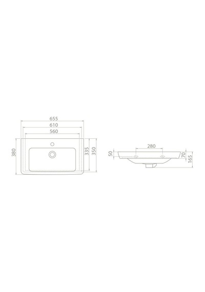 CeraStyle Etejerli Lavabo Cerastyle Porto Modeli 65 x 38 CM