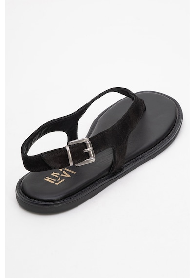 Luvishoes Luvi Shoes Belinda Siyah Süet Hakiki Deri Kadın Parmak Arası Sandalet Siyah Süet Luvishoes Luvi Shoes Belinda Siyah Süet Hakiki Deri Kadın Parmak Arası Sandalet Siyah Süet
