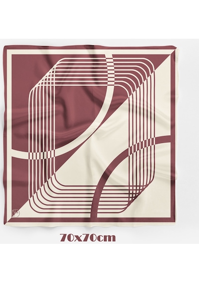 Bordo Urban Desen 70 70cm Bandana/fular Çok Renkli