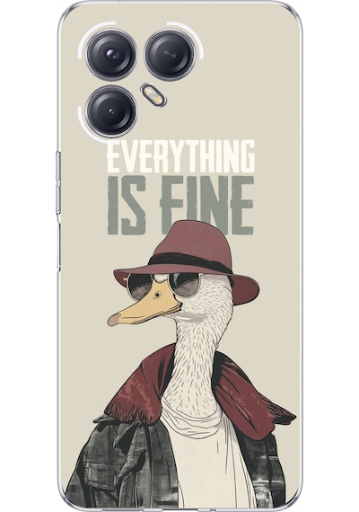 Tecno Pova 7 Ultra 5g Uyumlu Everything İs Fine Baskılı Silikon Kılıf Renkli