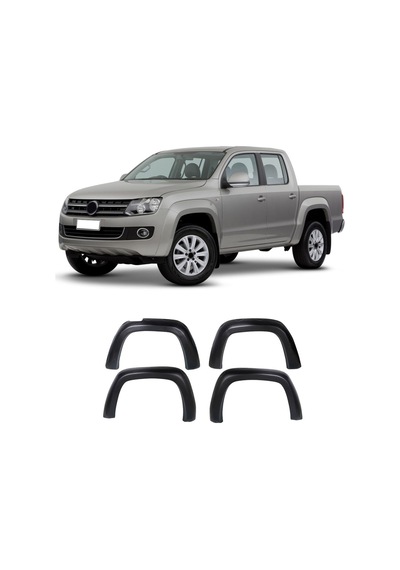 Volkswagen Amarok 2010-2016 Uyumlu Çamurluk Dodik Seti 4 Parça Abs Mat Siyah
