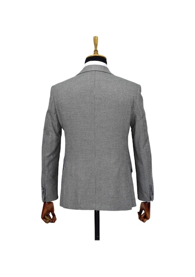 Erkek Gri Tek Spor Ceket Çift Yırtmaçlı Bgl-st03981 Gri