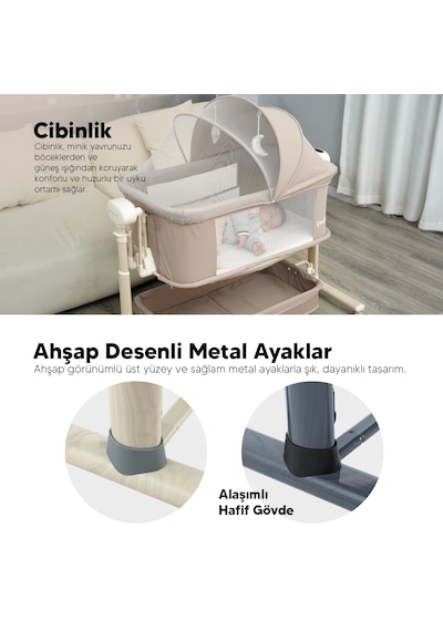 Huggy Swing Me Akıllı Beşik/anne Yanı Oyun Parkı Ve Portbebe