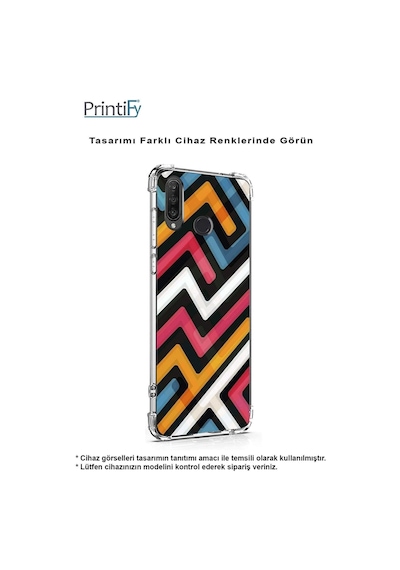 Samsung Galaxy Uyumlu M33 Köşe Korumalı Antişok Kapak Labirent Grafiti Tasarımlı Şeffaf Kılıf