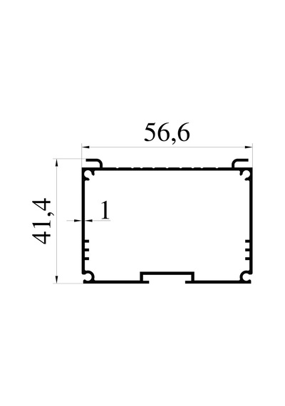 Led Kanal Profil Aluminyum 56x41mm Etanj Su Geçirmez Kasa 1 Metre 7895 Pleksi Kapaklı Yan Kapaklı Conta Metal Tutucu