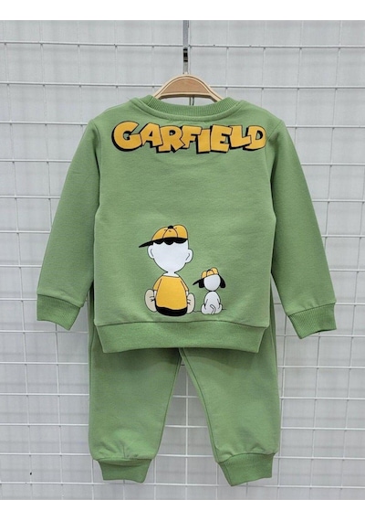 Garfield Baskılı Eşofman Takımı Yeşil