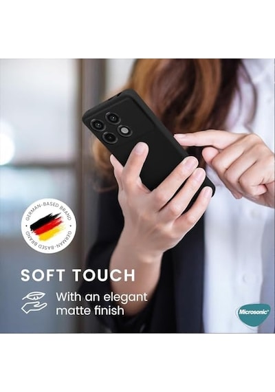 Matte Silicone Xiaomi Redmi Note 14 Pro 4g Kılıf Siyah Redmi Note 14 Pro 4g İle Uyumlu Kılıf - Siyah