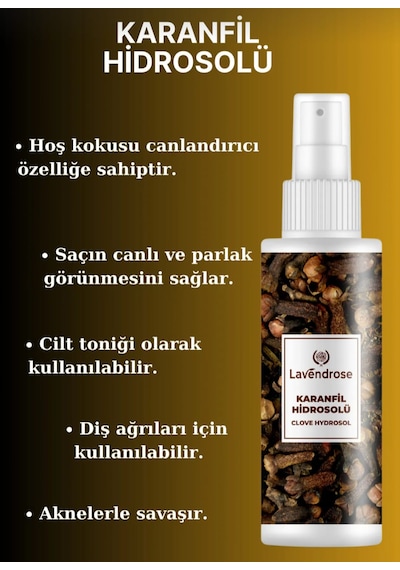 Lavendrose Karanfil Suyu %100 Doğal Sivilce Ve Siyah Nokta Kar...