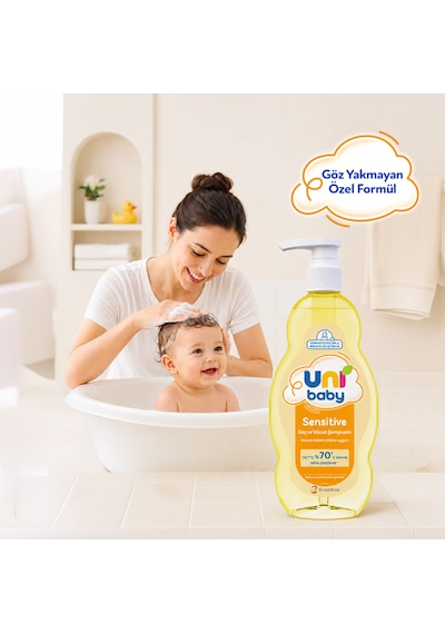 Uni Baby Sensitive Saç Ve Vücut Şampuanı 700 ML 3'lü