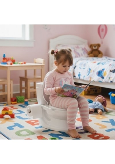 Happy Eğitici Klozet Sesli Işıklı Tuvalet Eğitimi Beyaz Lazımlık HAPPY.070 Beyaz