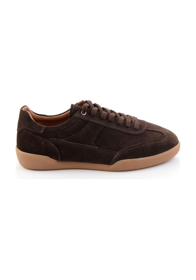 Kahve Hakiki Deri Erkek Sneaker E01396002402 Kahve