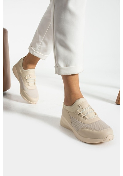 Bej Anatomik Esnek Taban Slip-on Spor Ayakkabı Günlük Sneaker Bej