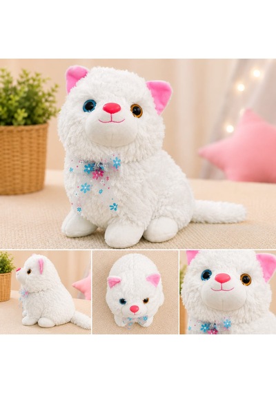 Van Kedisi Peluş Oyuncak Sesli 35 Cm 001 - Beyaz
