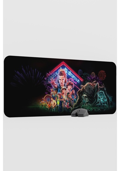 Stranger Things V2 90x40 Xxl Gaming Kauçuk Kaymaz Taban Mouse Pad Fare Altlığı
