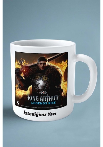 King Arthur Mobil Oyun Baskılı Kupa Bardak Çift Taraflı Baskı Kişiye Özel Model 1 Çok Renkli