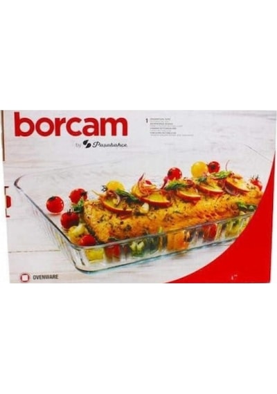 59204 Borcam Uzun Dikdörtgen Tepsi Beyaz