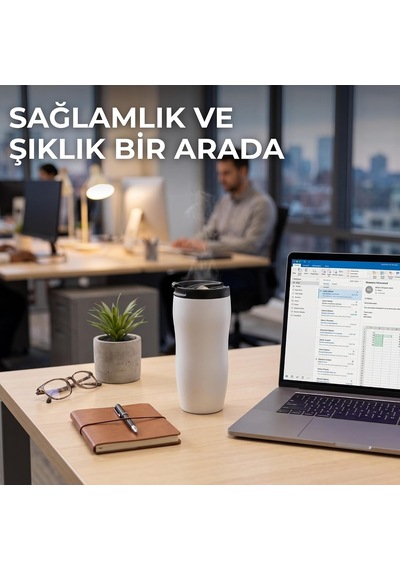 S-link Sl-tm1975 Mat Beyaz 240ml Iç 304 Dış 201 Paslanmaz Çelik Termos Kupa Çok Renkli