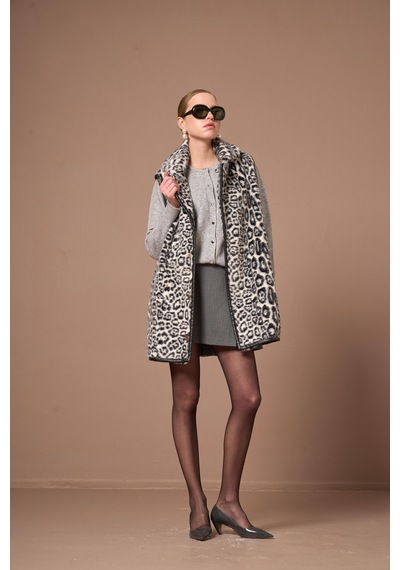 Ftz Women Kadın Leopar Yelek Siyah 31275 Siyah