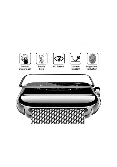 Apple Uyumlu Watch Series 3 42mm Ekran Koruyucu Kavisli Kenar