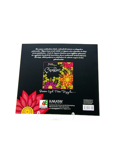 Mandala Rahatlatan Çiçekler Boyama Kitabı 23X24Cm Büyük Boy Sıfır