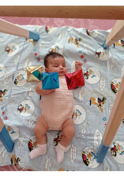 Montessori Octahedron Üç Ana Renk Sekizgen Dönence Mobil