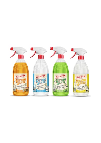 Asperox Retro Serisi 1 Litre 4 Lü Karma Paket 4'lü Set