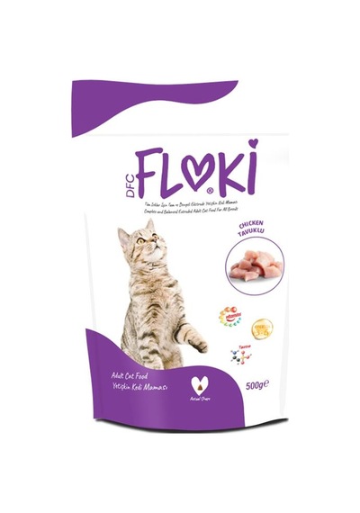 Floki Tavuklu Yetişkin Kedi Maması 500 G