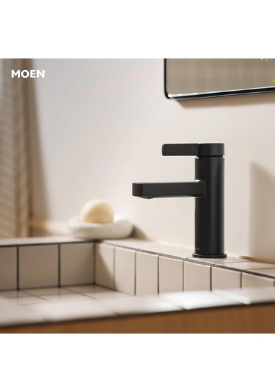 Moen Beric Mat Siyah Modern Tek Kolu Tek Delikli Banyo Bataryası Diğer