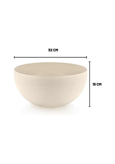 Kase Yuvarlak Sert Plastik Büyük Boy 8,5 Lt 15 Cm Krem Multi