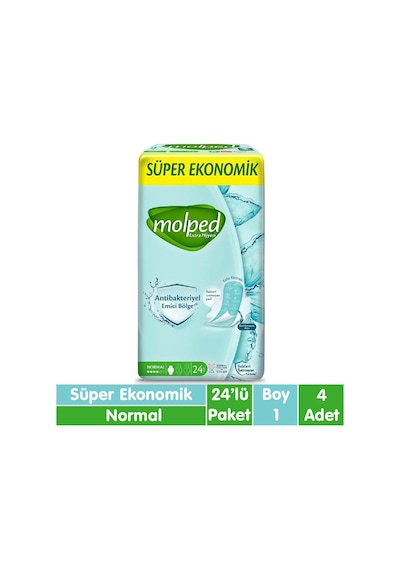Molped Süper Ekonomik Ped Normal 4 x 24'lü