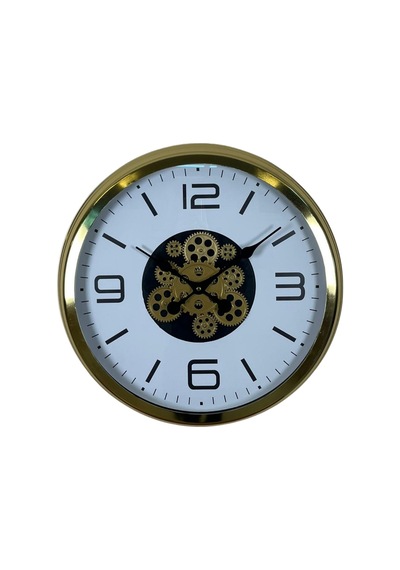 Modern Prestige Gold 60 Cm Çarklı Duvar Saati Çok Renkli