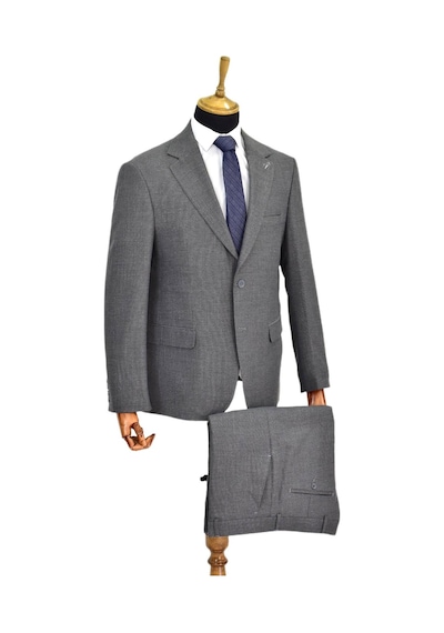 Suitmen Erkek 4 Drop Çift Yırtmaçlı Takım Elbise Bgl-st04565 Koyu Gri