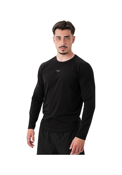 Musclecloth Elite Reglan Uzun Kollu T-shirt Siyah Siyah